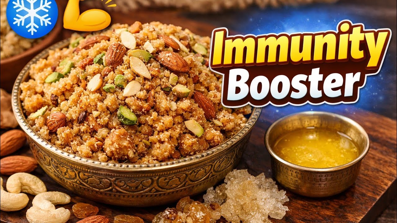 सर्दियों में ताक़त बढ़ाए ड्राई फ्रूट चूरमा | Dry Fruit Churma | Immunity Booster Winter Sweet