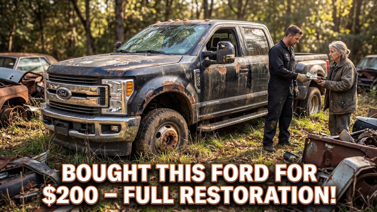 Abandoned Ford F-450 Found in Yard – Bought for $200 & Fully Restored!   #ford #f450 