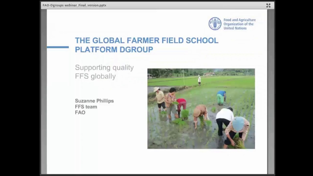 The Global Farmer Field School Platform Dgroups