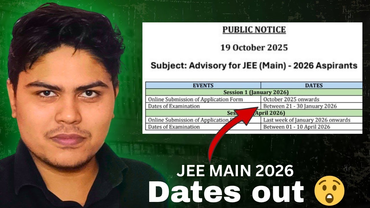 JEE MAINS 2026 : NTA released dates | What Now ? 