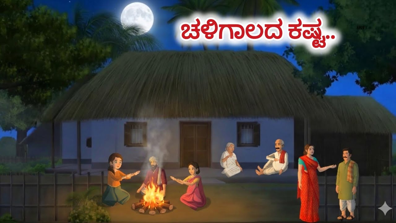 ಚಳಿಗಾಲದಲ್ಲಿ ಬಡವನ ಕುಟುಂಬ 💭|kannada moral stories |winter story |moral story |cartoon |animation |