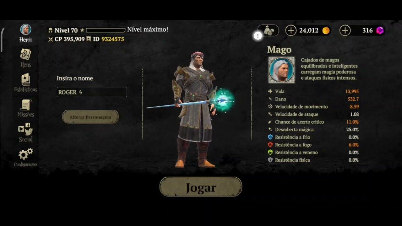 EVIL LANDS RPG! MAGO PONTOS DE ATRIBUTO + DICA B&Ocirc;NUS