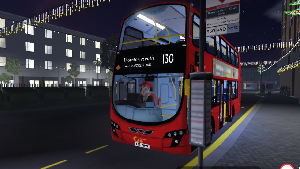 130 to Thornton Heath PARCHMORE ROAD Croydon London Bus Simulator(Roblox)