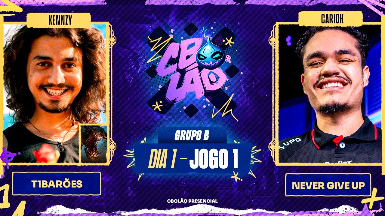 T1Bar&otilde;es x Never Give Up | MD1 - Dia 1 | CBOL&Atilde;O Presencial - Grupo B | Kennzy x Cariok
