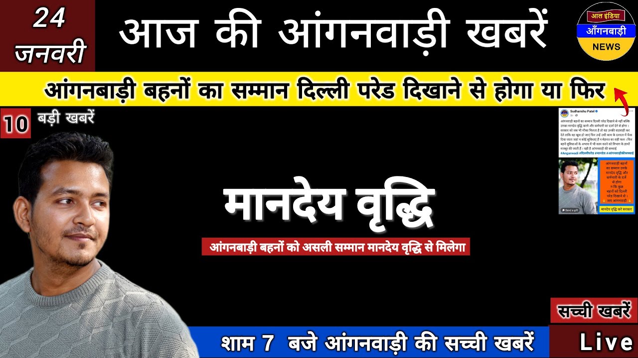 आंगनबाड़ी बहनों का सम्मान दिल्ली परेड दिखाने से नहीं मानदेय वृद्धि से होगा देखिए सच्चाई