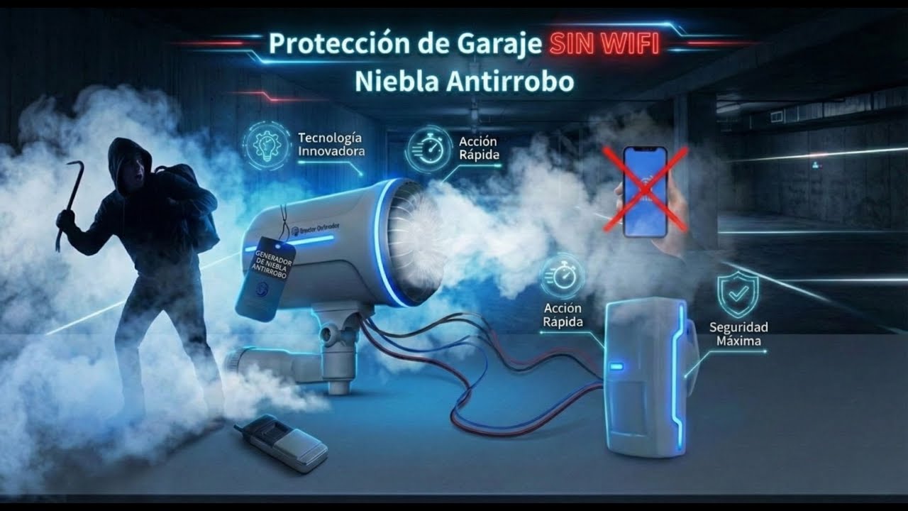 Proteger un garaje o una casa SIN WiFi | Niebla Antirrobo – Explicación completa