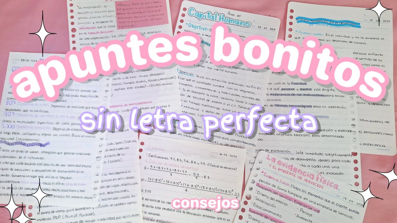 Haz Apuntes Bonitos SIN Letra PERFECTA 💖 - Consejos ✍️