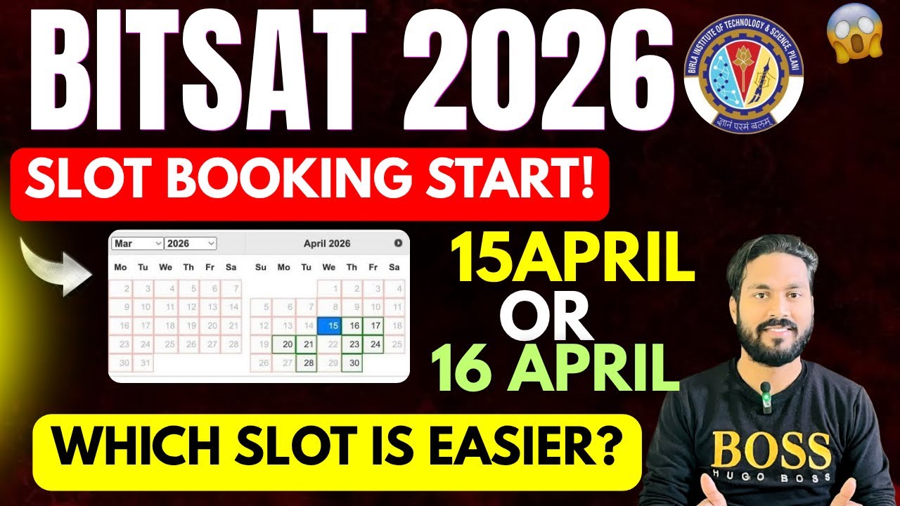 ✅‼️BITSAT 2026 Session1 SLOT BOOKING START!How To book slot Step by step process?Easier Slot & Date 