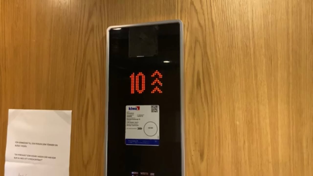 2012 KONE MonoSpace MRL Traction Elevators @ Råcksta Gårdsväg 19, Vällingby, Sweden.
