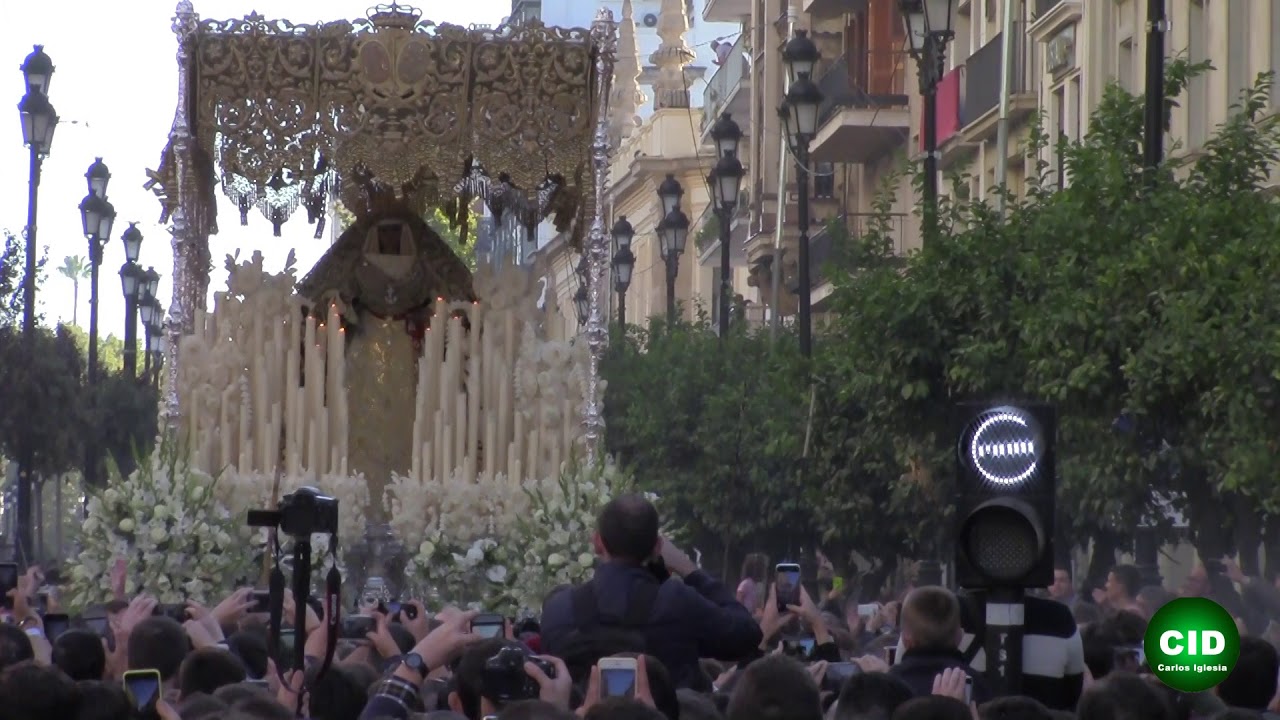 Salida extraordinaria de la Esperanza de Triana en la avenida de la Constitución 2018