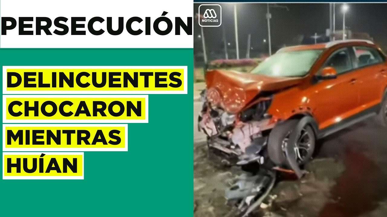 Delincuentes chocaron mientras huían de carabineros: Habían realizado seguidilla de delitos