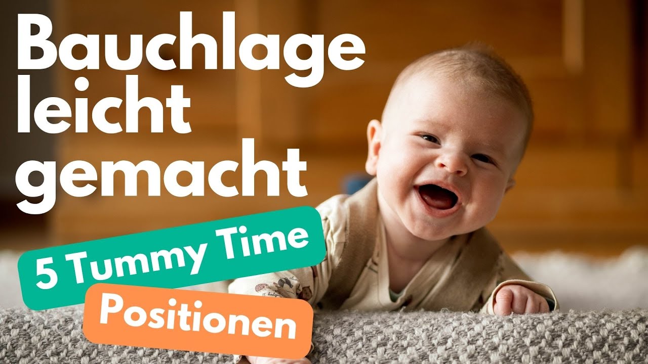Bauchlage mit eurem Baby üben: 5 Tummy Time Positionen