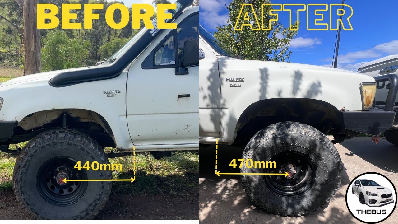 FIT BIGGER WHEELS ON YOUR 4BY: CHEAP + NO LIFT!!! | LN106 Hilux Build Ep21