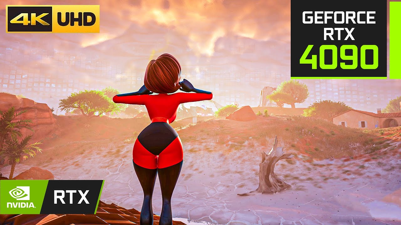 Fortnite Elastigirl Skin Gameplay : RTX 4090 24GB ( 4K Ultra Graphics RTX ON )