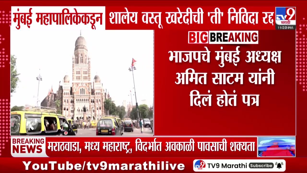 BMC News | मुंबई महापालिकेकडून शालेय वस्तू खरेदीची 'ती' निविदा रद्द