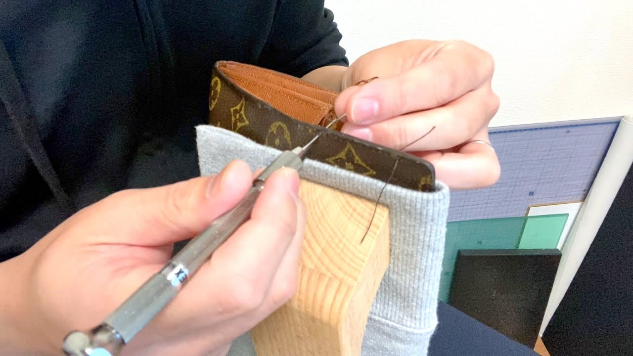 【リペア】日頃の感謝を込めて妻の財布の穴を塞ぎます【LOUIS  VUITTON】
