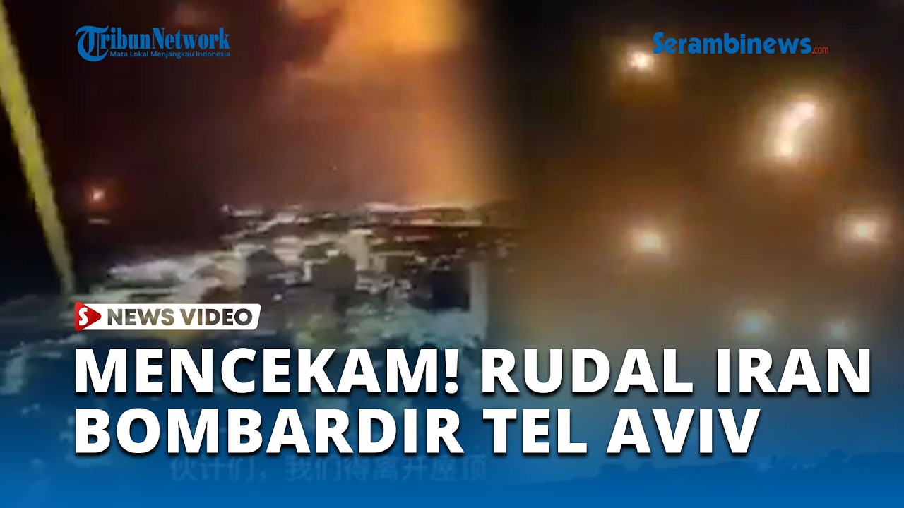 Mencekam! Rudal Iran Terbang Beruntun di Atas Israel, Alarm Bahaya Aktif