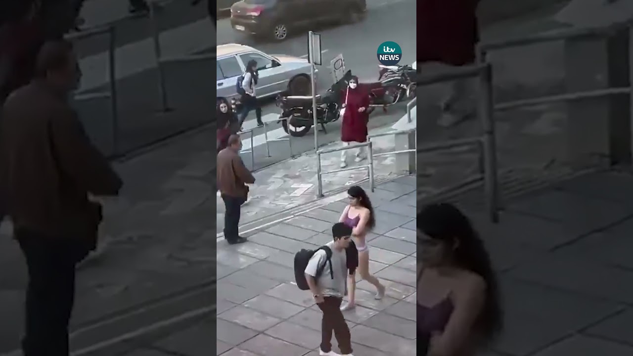 Student 'violently arrested' for 'protesting' in her underwear #itvnews
