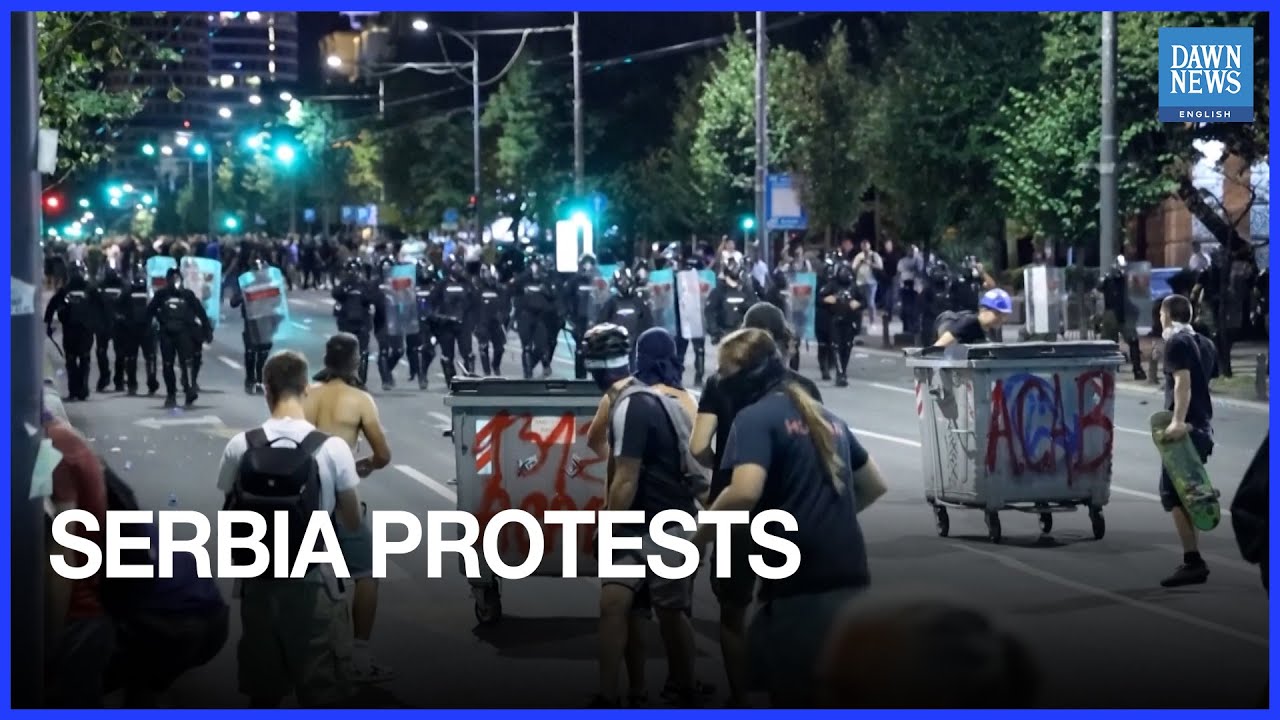 Serbian Protesters Clash With Police, Vandalise Ruling Party Offices | Europe News | Serbia