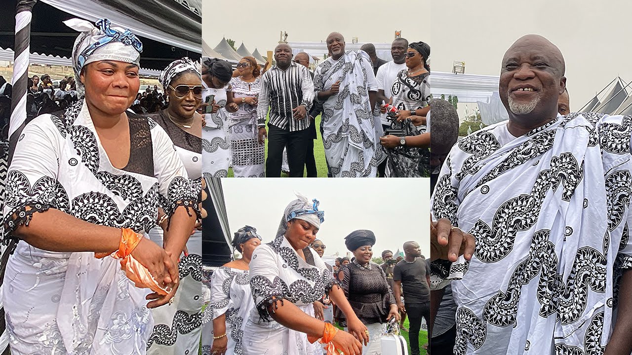 Empress Gifty & Husband Hopeson Adorye Happily Dance to Wipe off Tears 😭 @ her Mum's Funeral