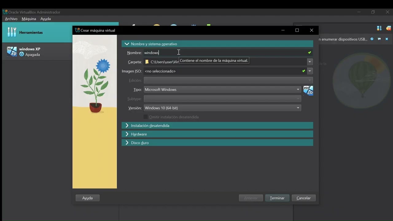 4 maquinas virtuales windows xp,7,10,11
