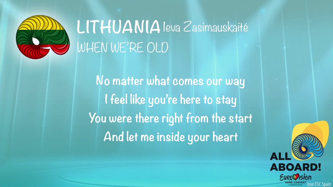 Ieva Zasimauskait&eacute; - When We're Old (Lithuania) [Karaoke Version]