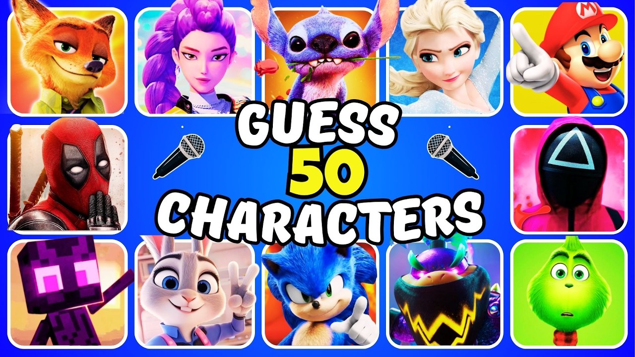 Guess 50 Movie Characters by Their VOICE + SONG 🎬🎤