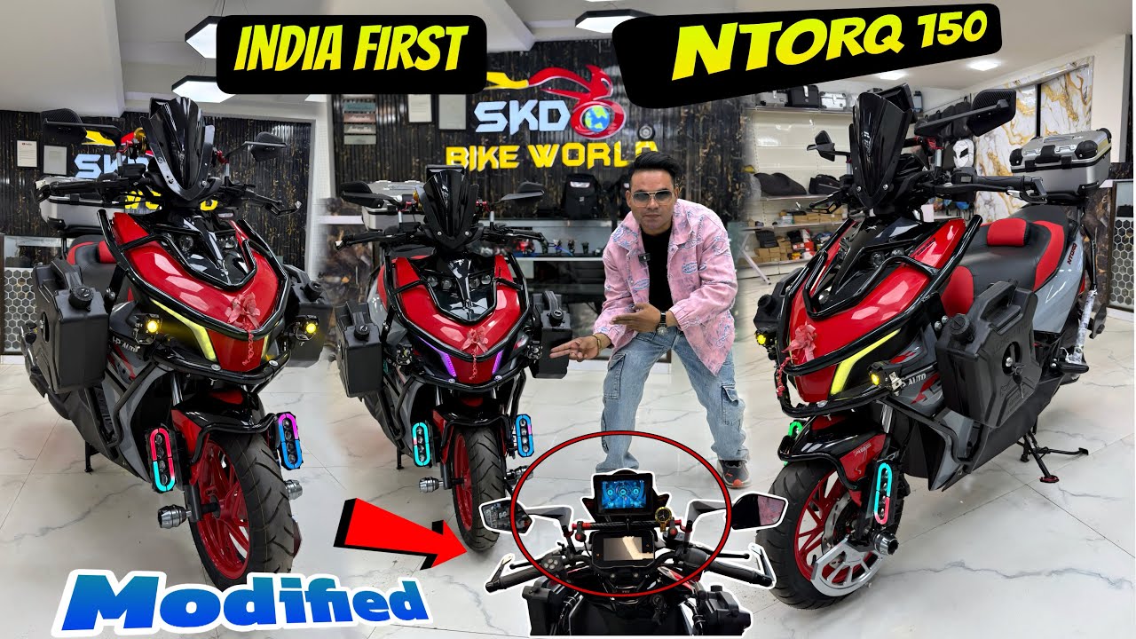 Ntorq 150 Modified | India ki pehli Ntorq Modified | Navigation display | Ntorq Touring modified 