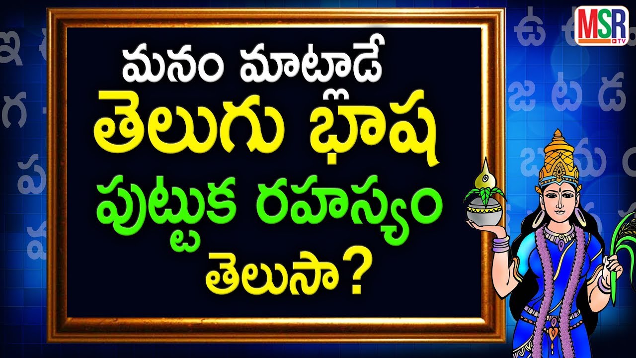 History of the telugu Language |  తెలుగు భాష  పుట్టుక రహస్యం తెలుసా? | MSR TV