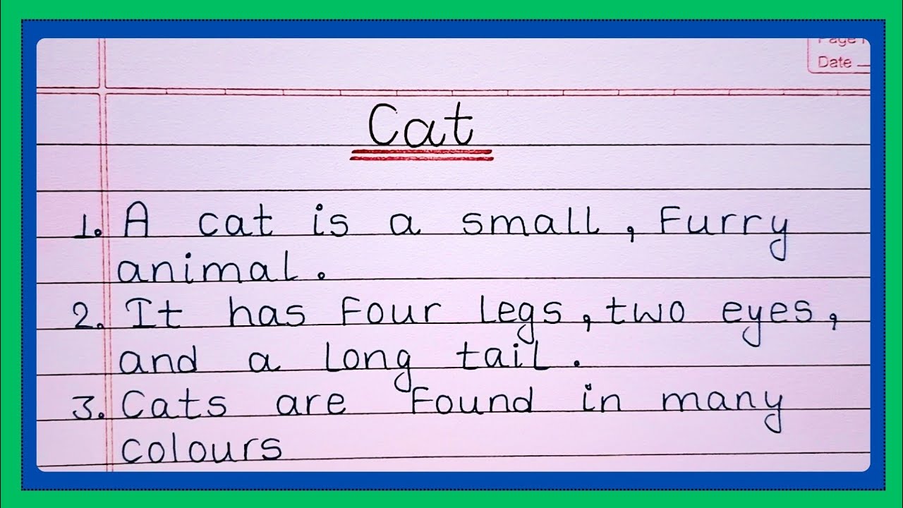 10 Lines Essay on Cat in English || Paragraph on Cat || Short Essay on Cat || Cat Essay