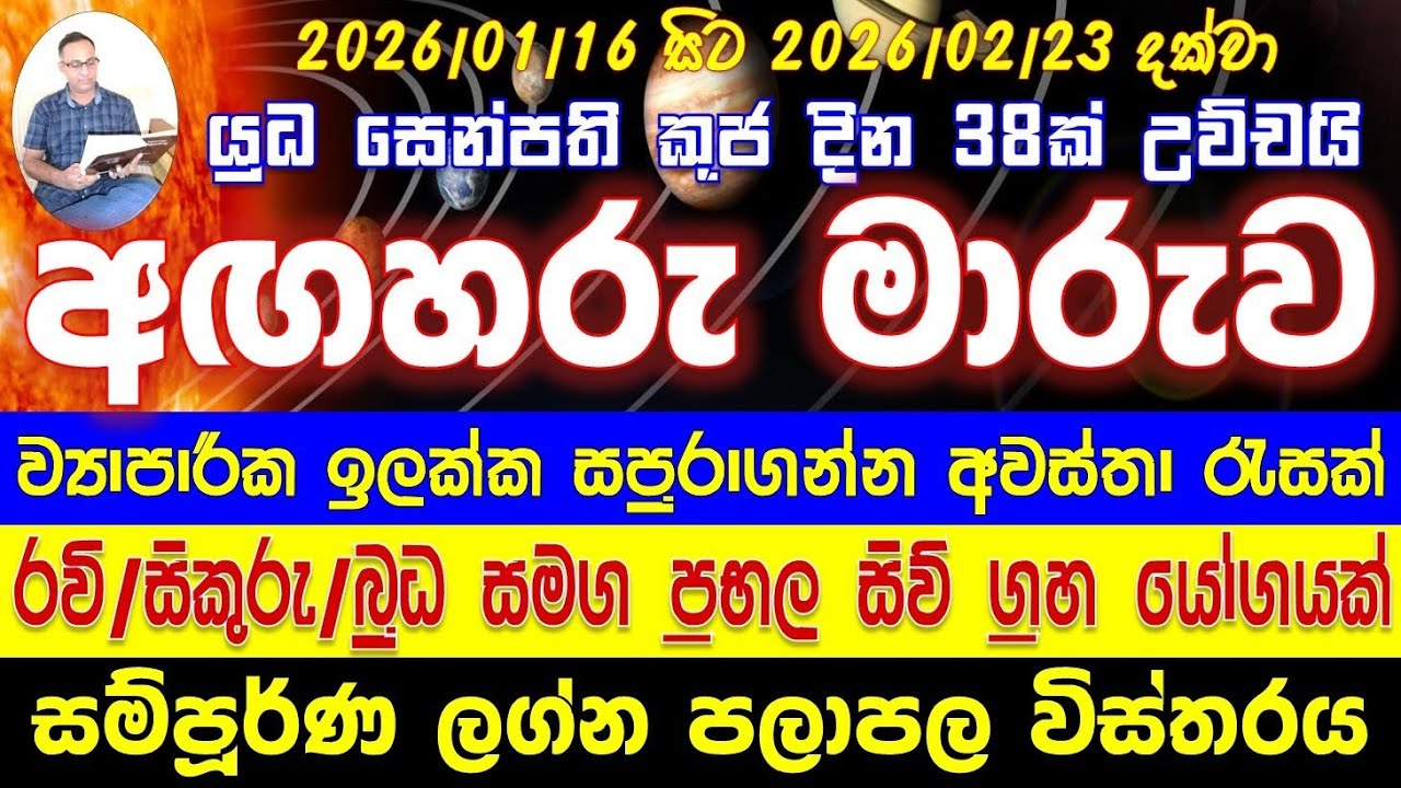 Kuja maruva | අඟහරු උච්ච භවනට | සම්පූර්ණ ලග්න පලාපල #marstransit #2026 
