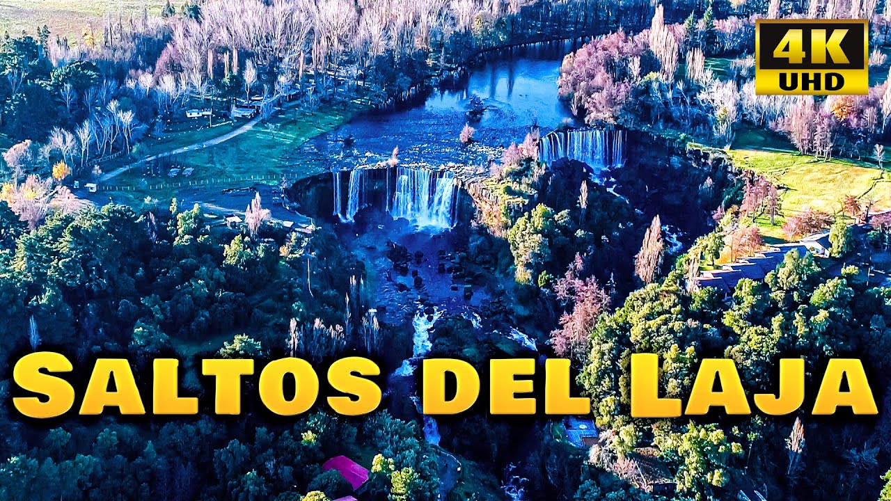 Saltos del Laja 4K Región del Biobío Turismo Chile Travel Amazing Beautiful Vista Aérea Drone Temuco