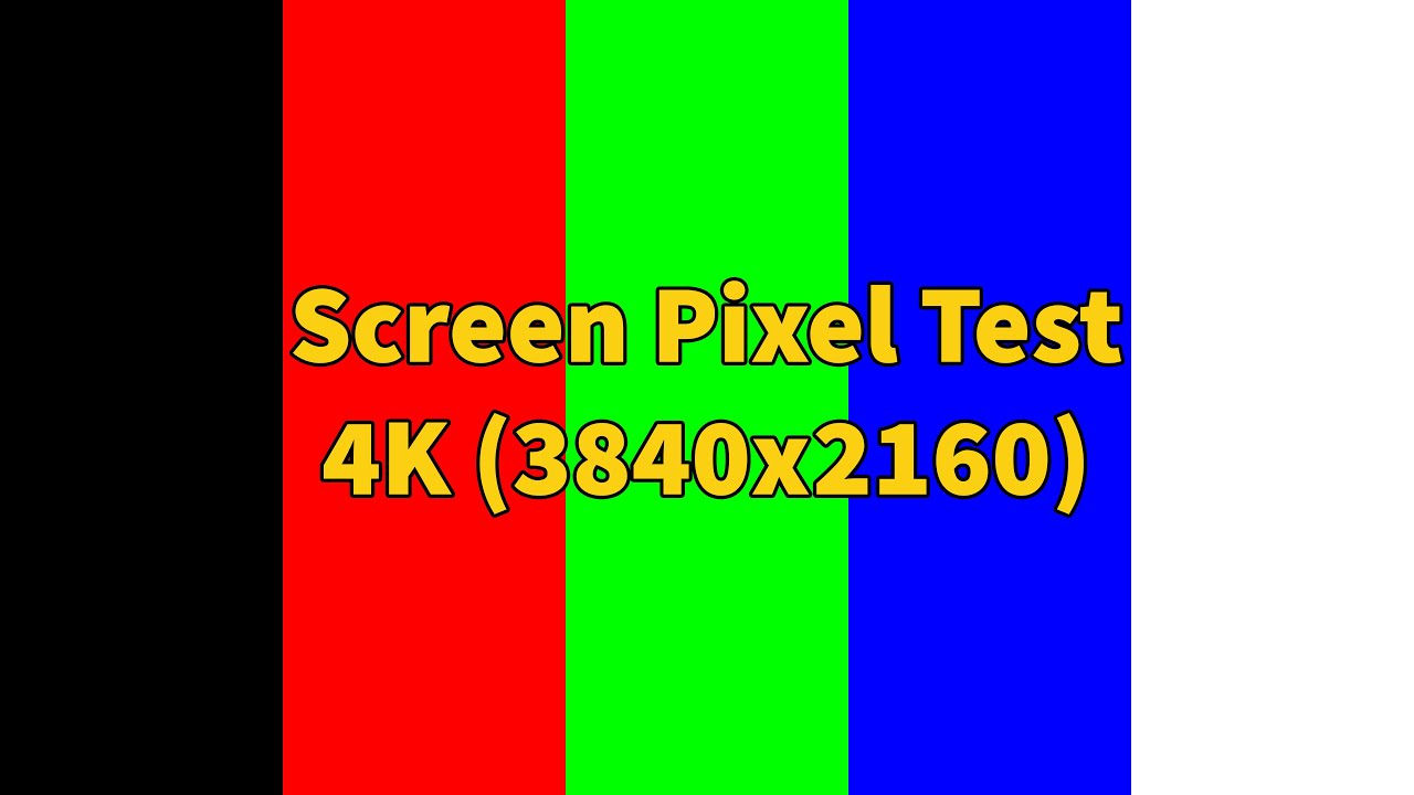 Screen Pixel Test 4K (3840x2160) - Main Colors