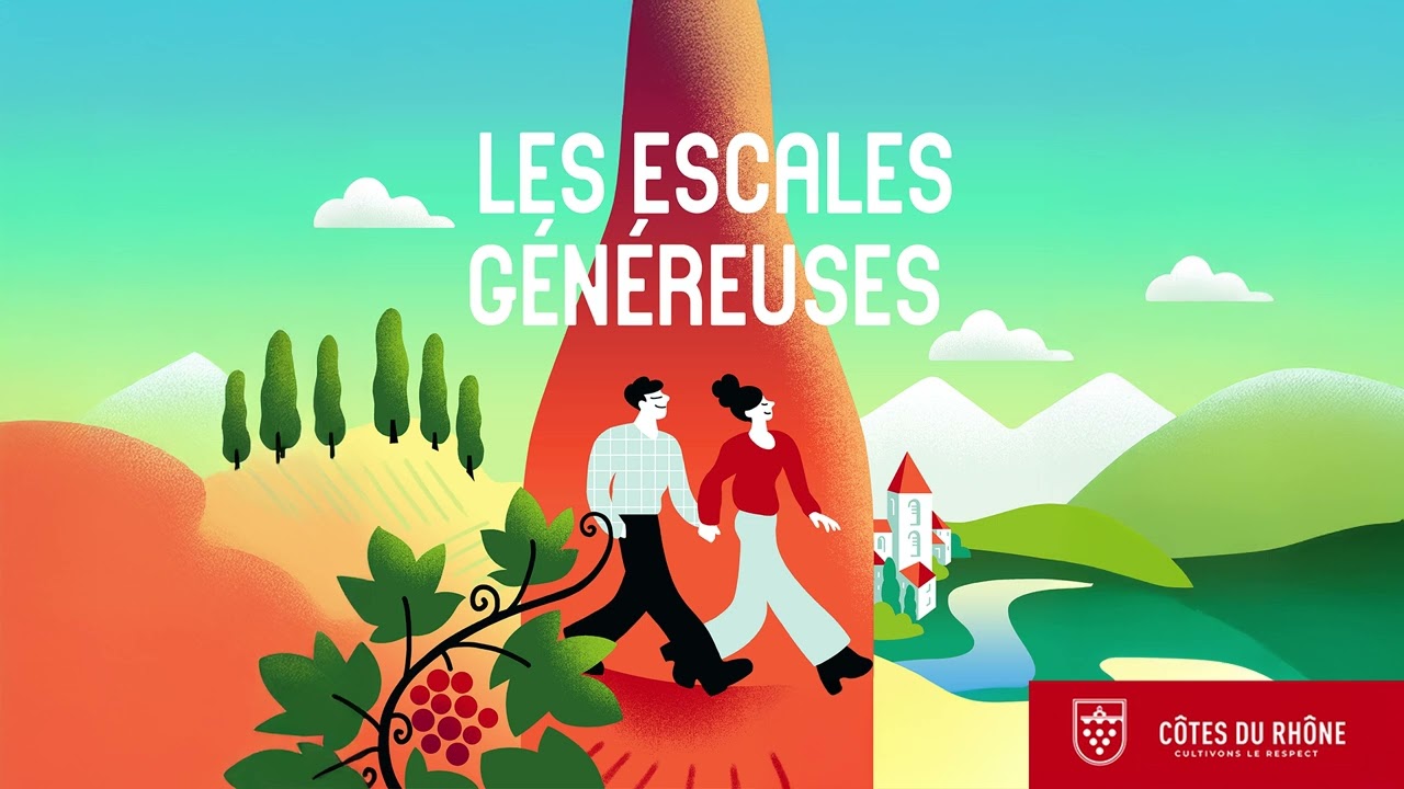 Podcast Les Escales Généreuses pour l'appellation Côtes du Rhône réalisé par Louie Creative