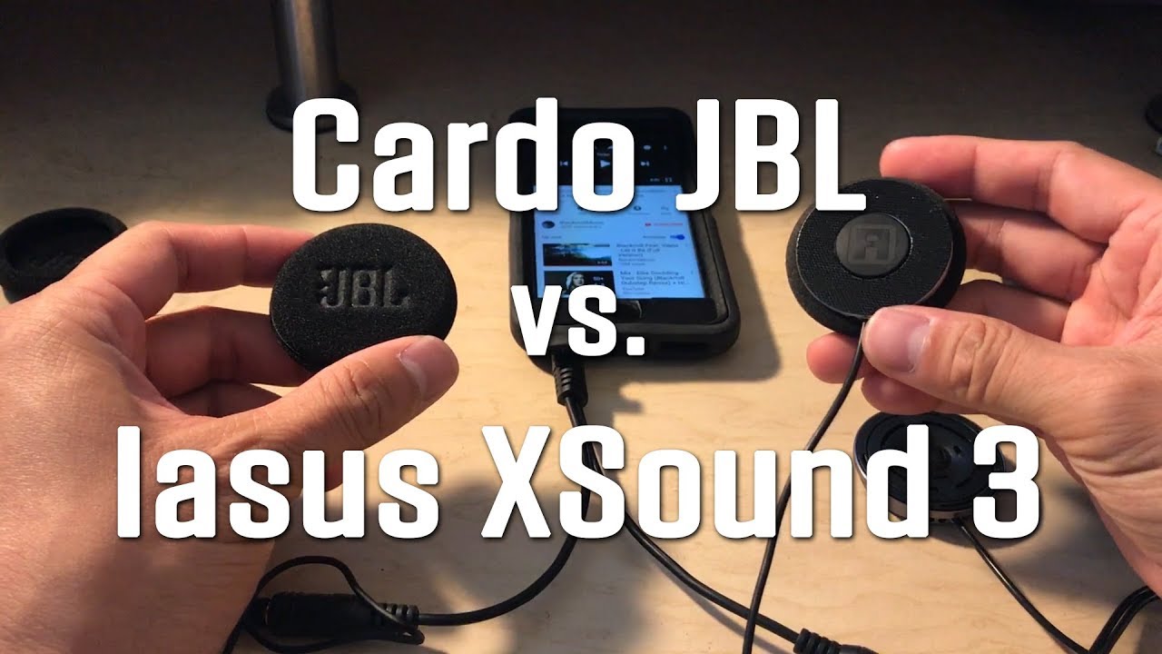 Helmet Speakers 2019 - Cardo JBL vs. IASUS XSound 3
