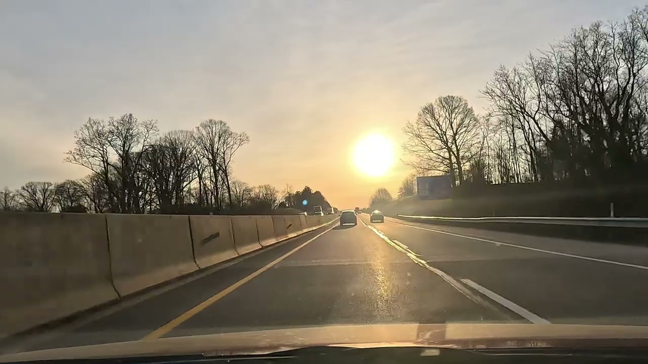 Entering the Pennsylvania Turnpike eastbound at Harrisburg West
