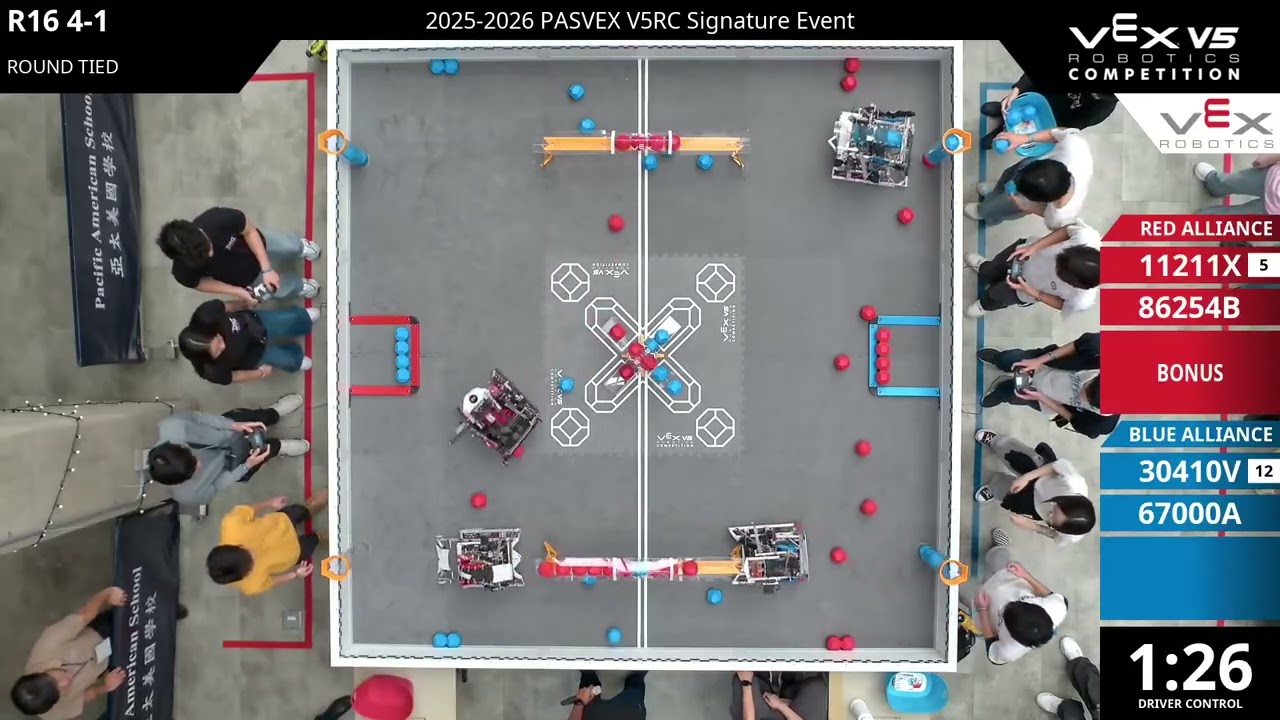 PAS-VEX Sig, Taiwan : Division 1 - R16 #4-1 - 11211X & 86254B vs 30410V & 67000A - Auton + Driver