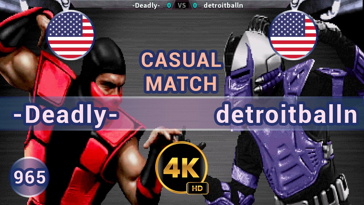 UMK3 - 🇺🇸 -Deadly- vs detroitballn 🇺🇸 CASUALS / 4K 60 FPS #umk3 #ultimatemortalkombat3 #fightcade