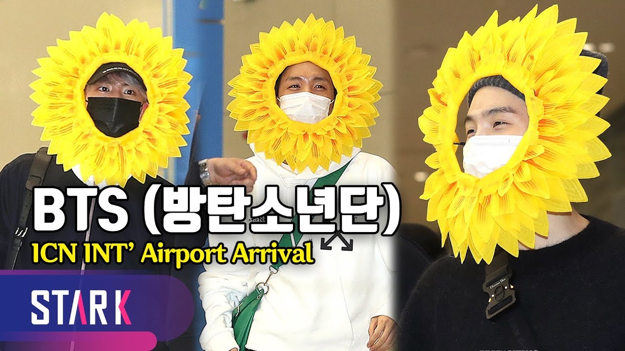 BTS finally returned HOME(a.k.a Korea) after 43 days! (방탄소년단, 43일 만에 돌아온 #해바라기들 )