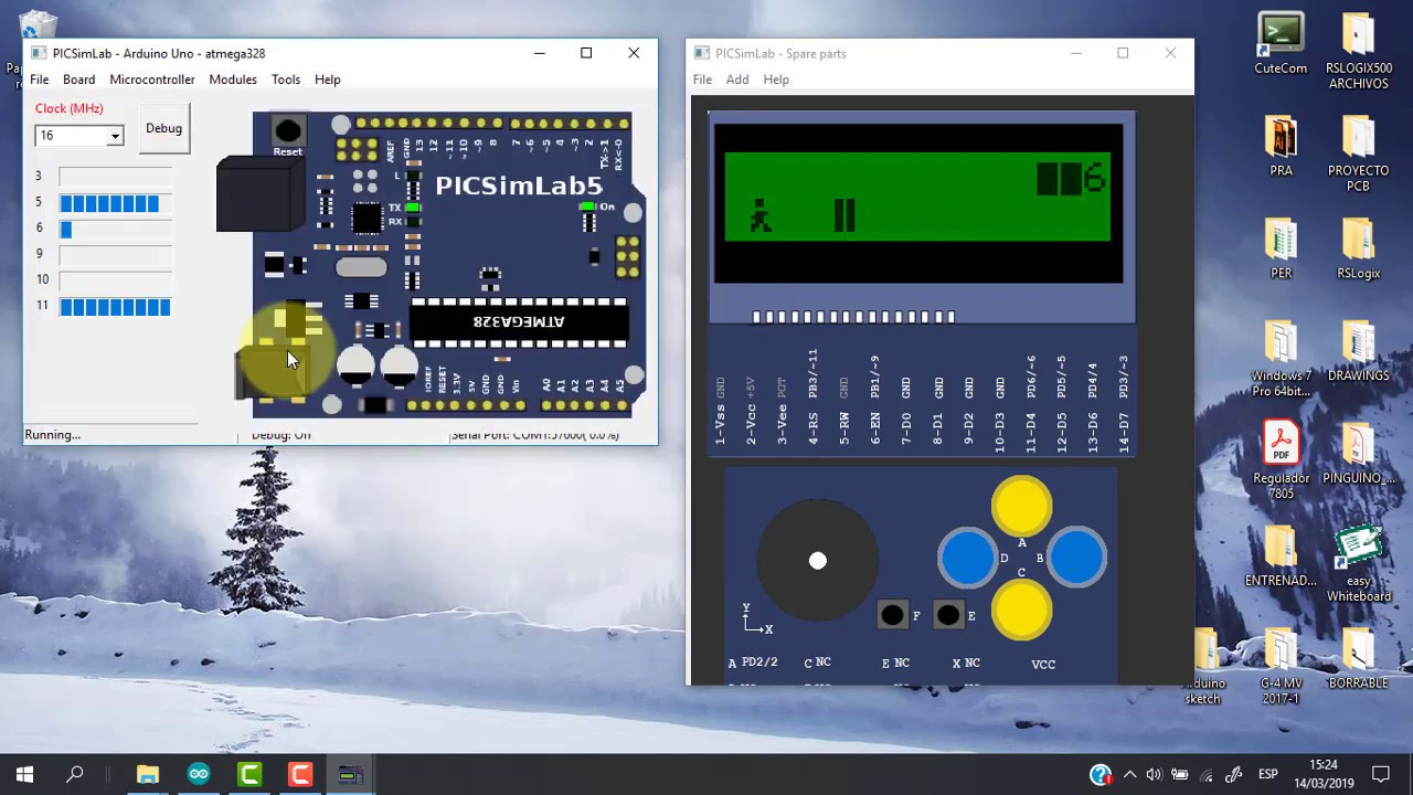 Simulador Arduino - PicSimLab 7.5