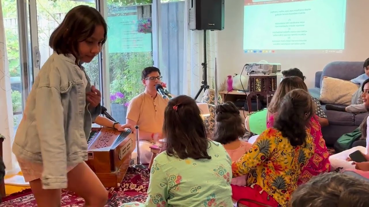 Radhe Jaya Jaya Madhav Dayite Bhajan by ISKCON Devotees on Radhasthma  Festival 30AUG2025