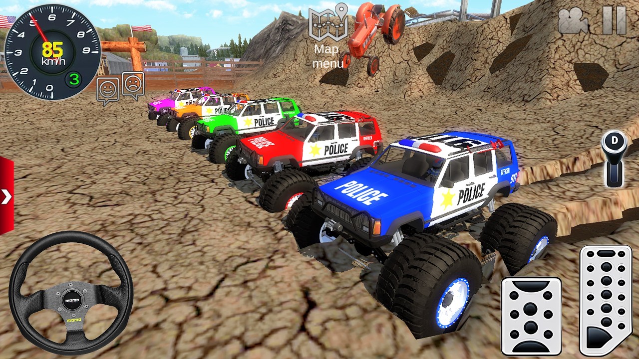 Juegos De Carros - Police Monster Truck Impossible Driver #2 - Car Extreme Racing Android Gameplay