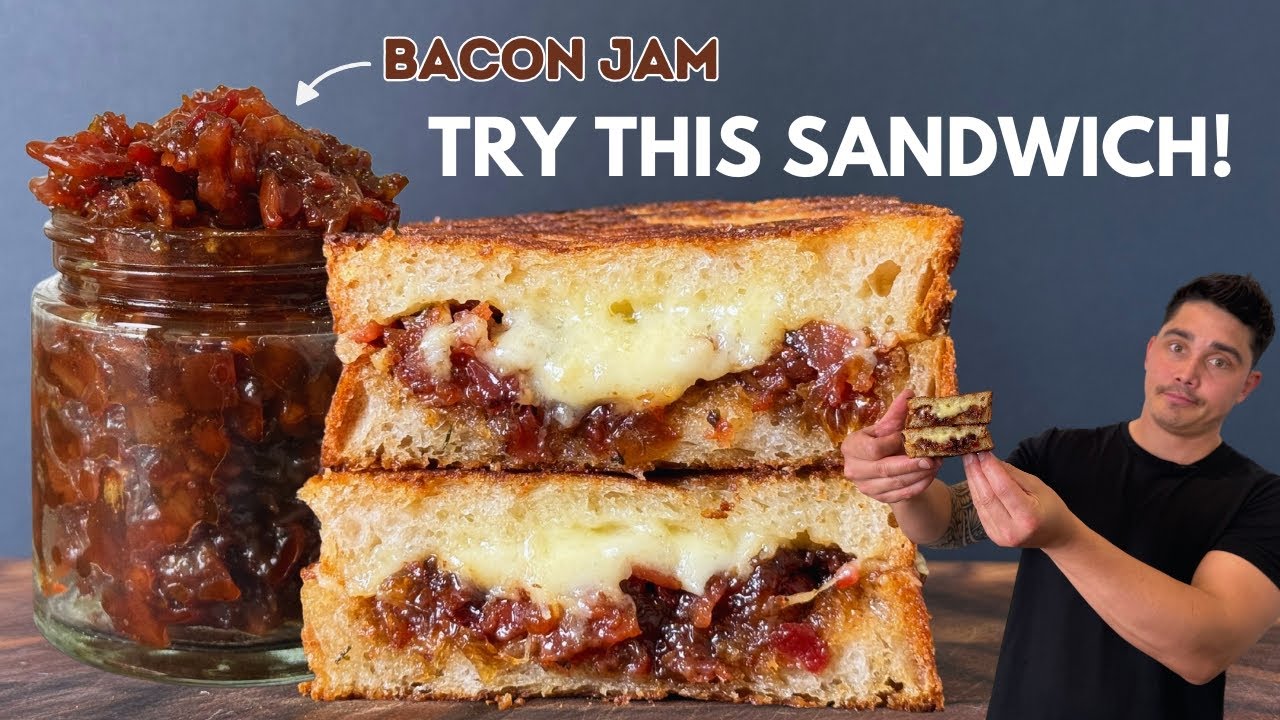 EASY Bacon Jam Grilled Cheese Sandwich