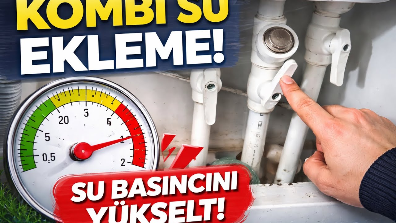 KOMBİYE SU EKLEME | KOMBİ SU BASINCI YÜKSELTME NASIL YAPILIR | Kombi Su Yükseltme