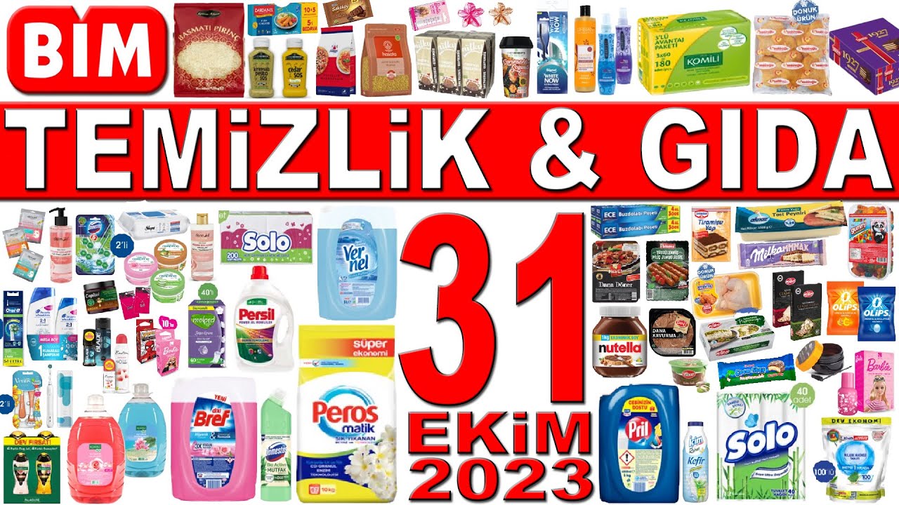 BİM TEMİZLİK VE GIDA &Uuml;R&Uuml;NLERİ BU SALI | 31 EKİM 2023 BİM BAKKALİYE KATALOĞU | BİM MARKET BU HAFTA