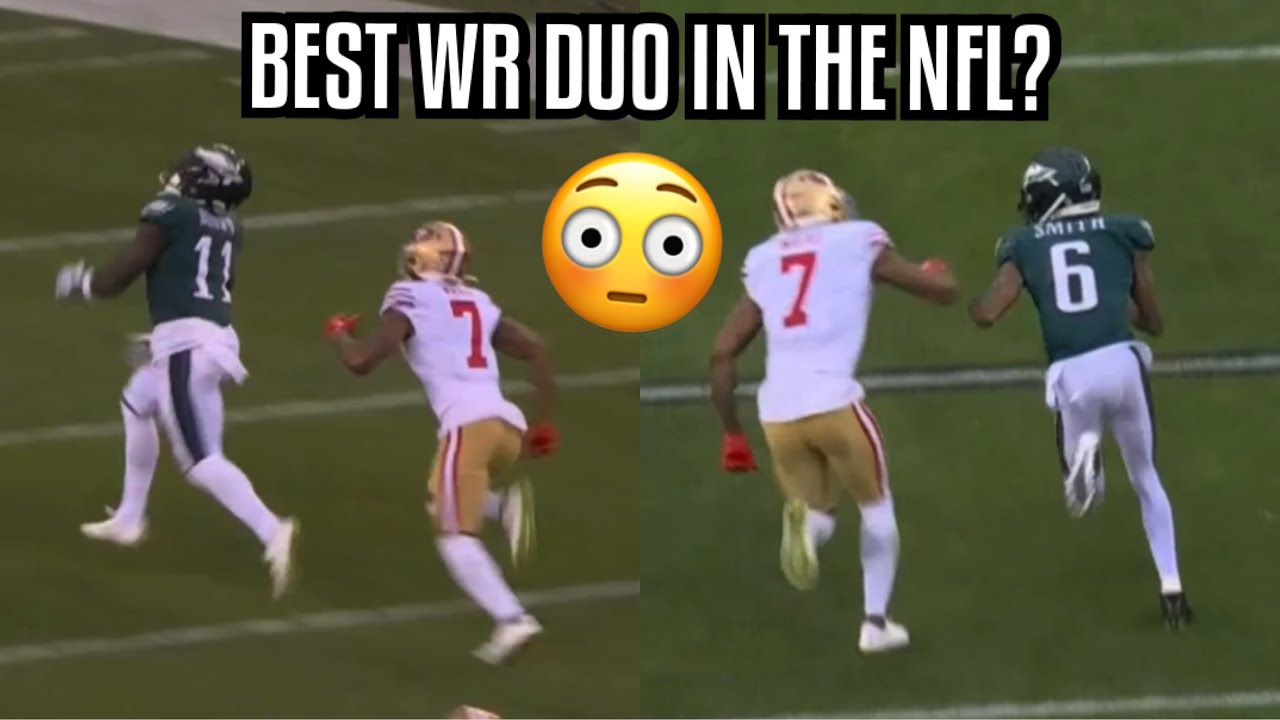 AJ Brown & Devonta Smith Vs Charvarius Ward! 😳 (WR Vs CB) 49ers vs Eagles highlights