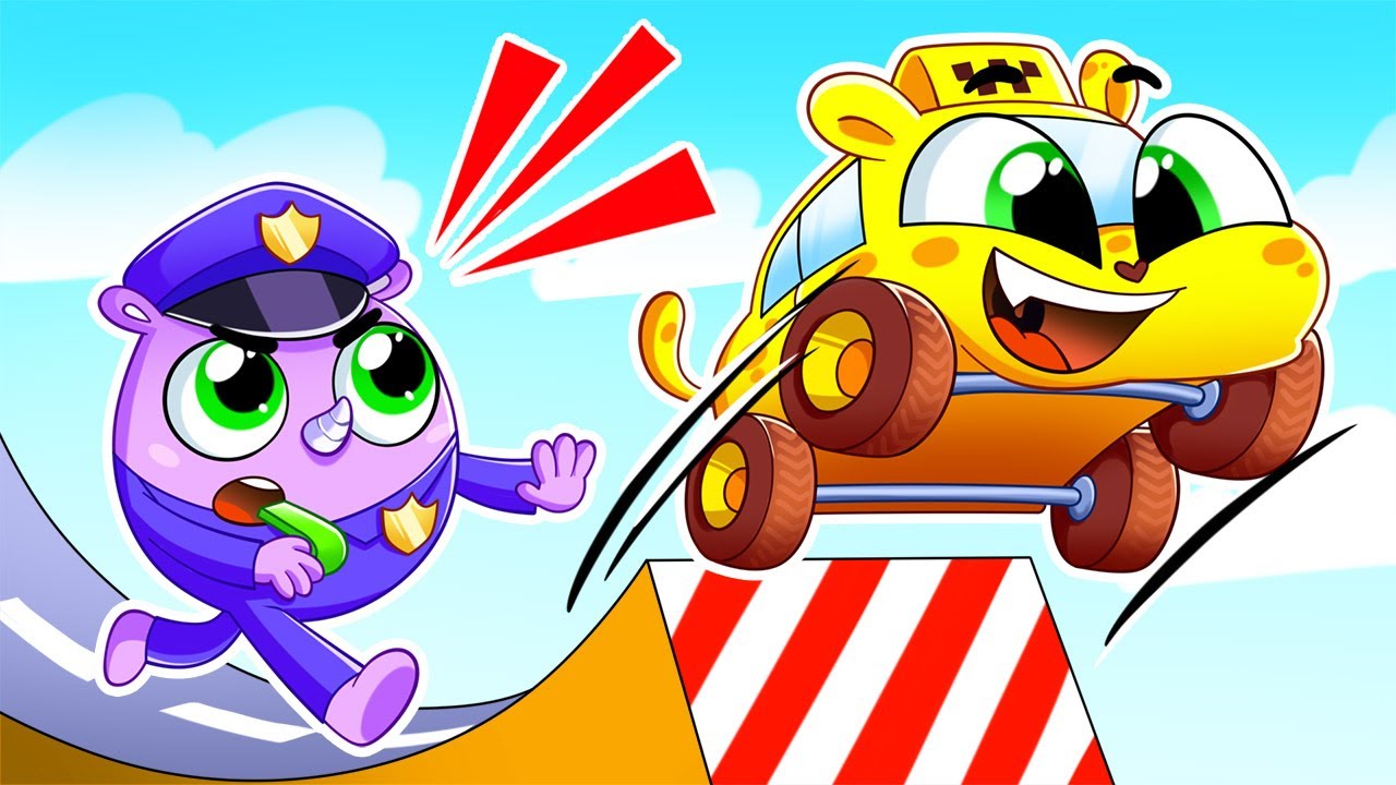 Baby Taxi Car Helps the Rescue Team + Ambulance Song || Baby Cars Kids Songs and Nursery Rhymes