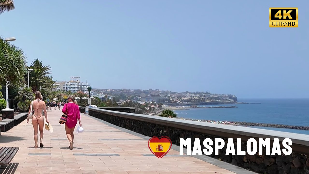 Maspalomas Panoramic View 🌴 | From Playa del Inglés Mirador to Beach Walk 4K 60fps (2025)