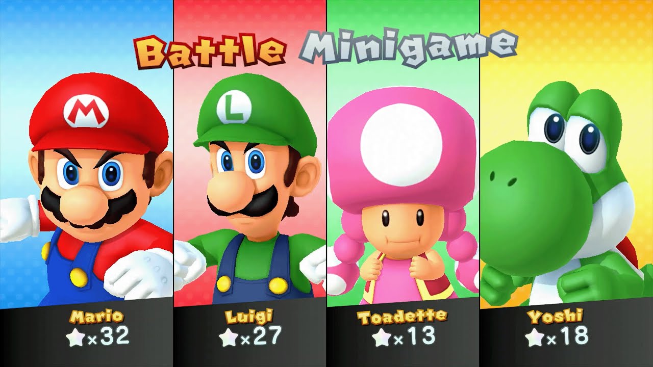 Mario Party 10 - Mario vs Luigi vs Toadette vs Yoshi - Mushroom Park