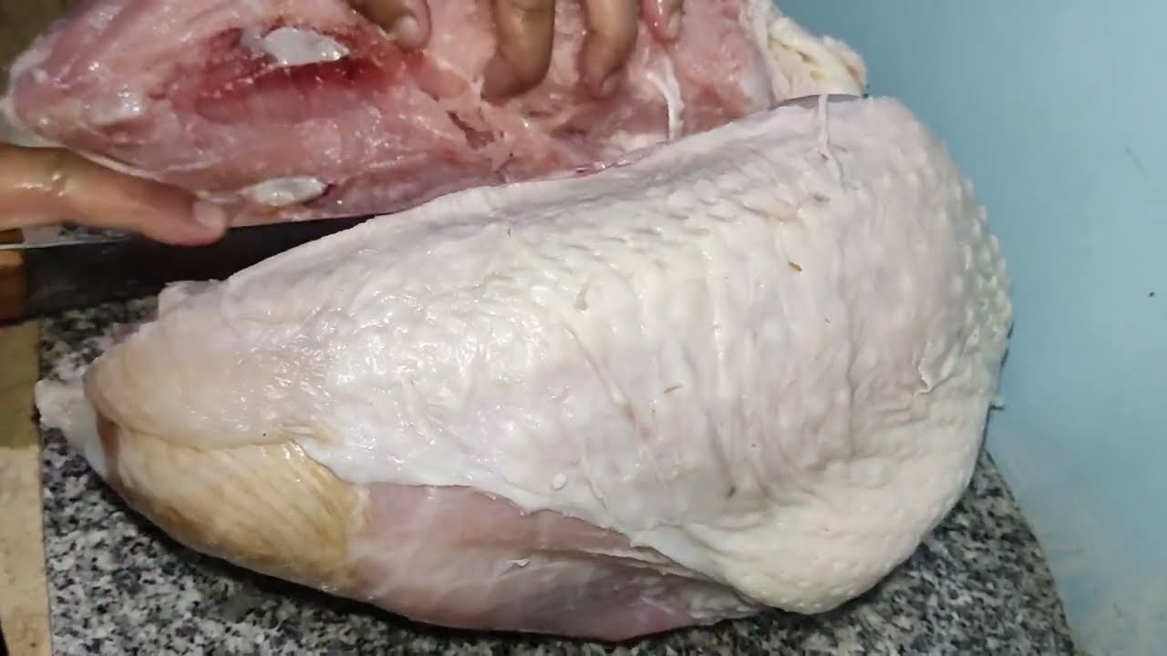 تقطيع اكبر صدر ديك رومى ابيض وطلعنة منة  انواع كتير 🦃🦃🦃
